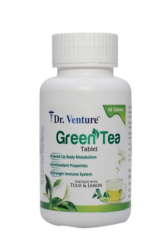 [BRSWYZIQC4CQ4AIZ] Green Tea Tablet with Tulsi & Lemon for Weight Loss & have Anti- Oxidant Properties- 2000 mg (Pack of 50 Tablets)
