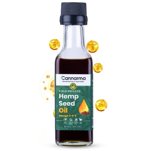 [BRSROBANC4CQGCT3] Hemp Seed Oil | Cold Pressed | Rich in Omega 3,6,9-100 ml | Plant Based | Rich in Magnesium, Potassium, Iron | EPA & DHA | For Heart, Brain, Eyes & Joints Health | Helps manage cholesterol