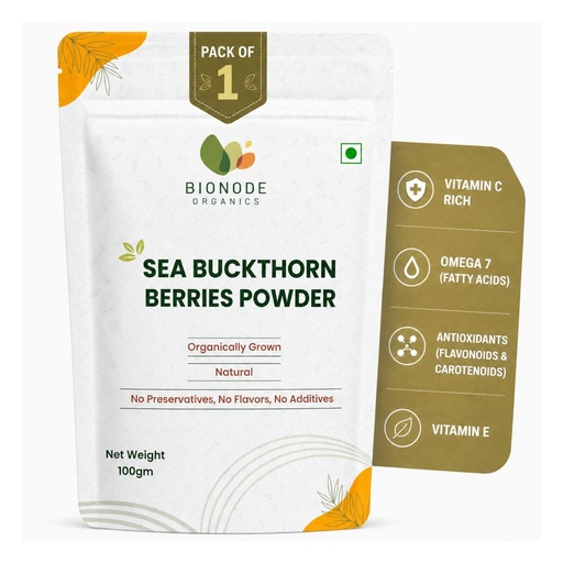 [BRSRAEL7DMIWKFDZ] Sea Buckthorn Berries | Dry Seabuckthorn Berries powder | Rich in Omega 3,6,7,9 | Fibers, Omegas, Collagen, Vitamic C, Vitamin E | Dry Sea Buckthorn (Sea Buckthron Powder 100gm)