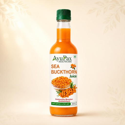 [BRSRY23QBEGWGGYU] Ayupax Healthcare Sea Buckthorn Juice 500 ml | Natural Sea Buckthorn Berry | Seabuckthorn Juice with Omega 3, 6, 7 & 9, Vitamin C & Antioxidants | 100% Natural & Pure | Daily Wellness Drink