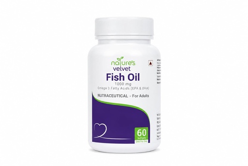[BRSWKGQ3CQPWO3Q7] Natures Velvet Lifecare Fish Oil Omega 3, 60 Softgels, 1000Mg, Most Potent With More Omega 3 Content - Pack Of 1