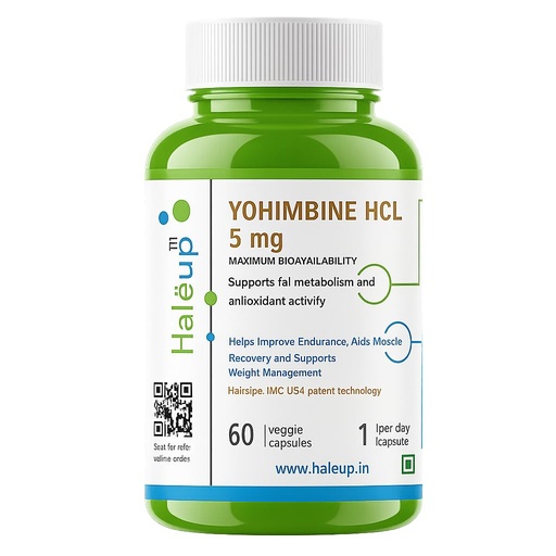[BRSRGCATDMHQYCLU] Yohimbine 5 mg Haleup USA, 60 capsules enriched with Green Tea Extract