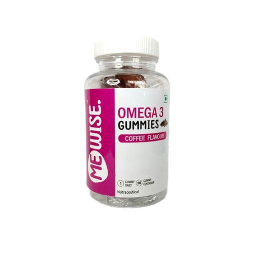[BRSROBIZOFYQIAY7] Mewise Omega 3 Gummies, Coffee Flavor,Improvement of Brain and Heart well-being, For Men and Women (Coffee Brown)
