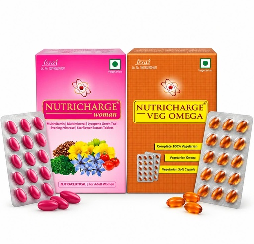 [BRSROFQRCACWKFLJ] Nutricharge Women For Genral Health And Veg Omega For Maintain Nail And Hair Helath