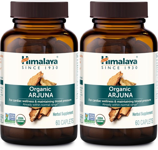 [BRSWIYYPOMNWI3L6] Himalaya Organic Arjuna, Verenpaine täydentää kardiovaskulaarinen hyvinvointi ja sydän terveys, 700mg, 60 Lukumäärä (Pakkaus 2)