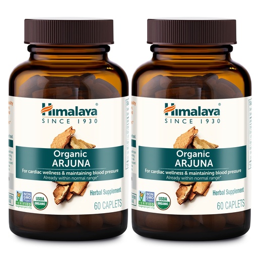 [BRSWIYYPOMNWI3L6] Himalaya Organic Arjuna,60 Day Supply-Herbal Supplement Supporting Heart Health and Normal Blood Pressure-Cardiovascular Supplement,USDA Organic,Vegan,Non-GMO,Gluten Free,700 mg,60Caplets(Pack of 2)