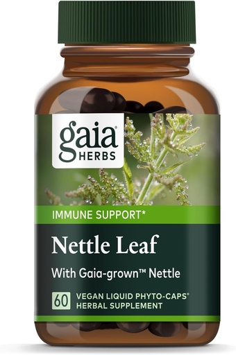 [BRSWIYL7C4ARSCA7] Gaia Herbs Stinging Nettle Leaf - Respiratório & Imune Saúde Suporte* - Suplemento com Stinging Nettle Leaf Extract - Vegan, Gluten-Free, Soy-Free - 60 líquido Phyto-Caps (30 Servings)