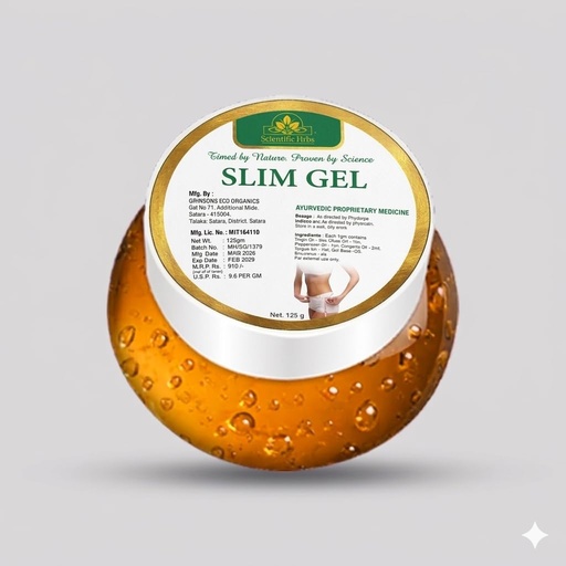 [BRSRGBADCMHWOCLF] Herbal Body Slim Gel for Skin Firming & Toning 125g | Cooling & Warming Massage Gel with Eucalyptus, Clove & Peppermint Oils | Fast Absorbing Non-Sticky Body Care for Waist, Arms & Thighs