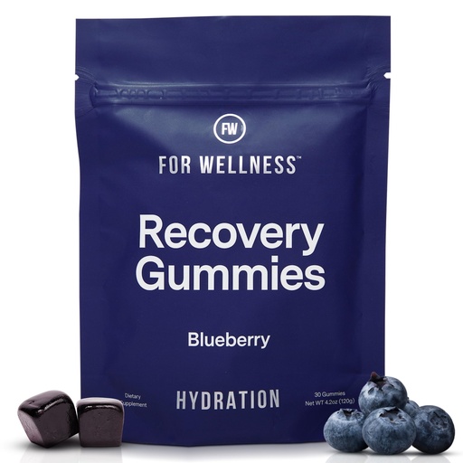 [BRSROCQ5BMJQEETV] For Wellness Recovery Gummies Hydrate | Blueberry Electrolyte & Antioxidant Supplements for Hydration, Energy & Post-Workout Performance | Vegan, Non-GMO, 30 Count