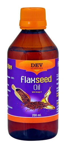 [BRSWYYA2O4AWMC33] Dev Ayurveda’s Flaxseed oil 200 mL. Therapeutic grade (100% Cold Pressed)