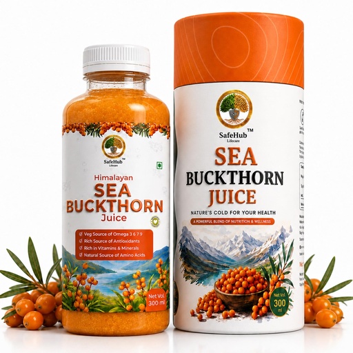 [BRSRGBIECAOQKELZ] Safehub Himalayan Sea Buckthorn Pulp 300ml | Cold-Pressed Fruit Pulp | Naturally Rich in Vitamin C & Omega 3, 6, 7, 9 | Daily Wellness & Nutrition Drink