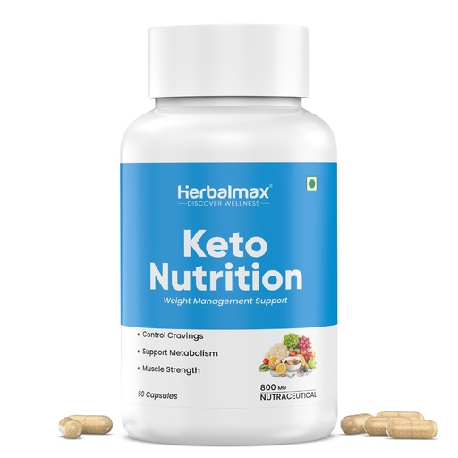 [BRSWYZT7B4MBUDL2] Herbal Max Keto Nutrition Weight Management | Supports Effective Weight Loss, Fat Burning, Belly Fat Reduction, Ketosis & Energy Boost – 60 Veg Capsules | For Men & Women