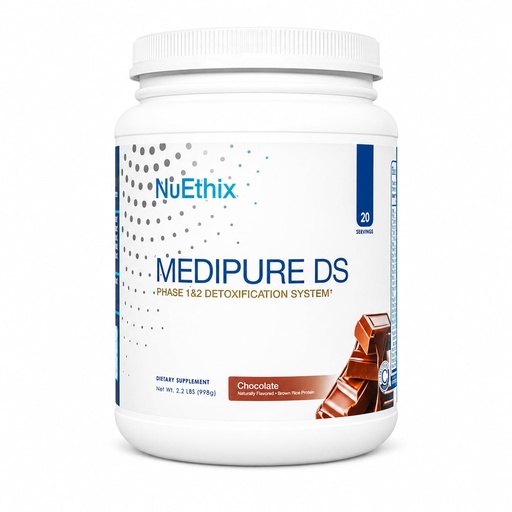 [BRSRMHAHDIPROFLD] NuEthix Formulations Medipure DS with Rice Protein Phase 1 & 2 Detoxification System, Supplement to Help Support the Body’s Natural Detoxification Process, Chocolate (Non-Caffeinated), 20 Servings