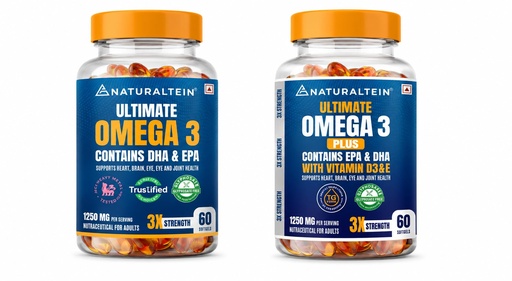 [BRSRYFIRAUHGAD36] Naturaltein Omega-3 Duo | Triple Strength Fish Oil & Omega-3 Plus