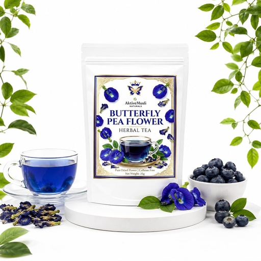 [BRSRYGQQCUFAI23O] Butterfly pea flower Tea for Belly Fat, Caffeine Free & Sugar Free Herbal Tea