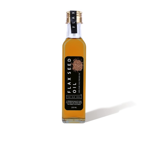 [BRSRMFQPOYFGAHY4] THE OLD SOUL Pure Cold Pressed Flax Seed Oil | Alsi Ka Tel | Glass Bottle (250 ml)