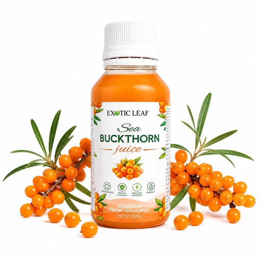 [BRSRGBI5DEFQICDJ] Sea Buckthorn Juice 100ml | Rich in Vitamin C & Omega 7 | Antioxidant Drink for Immunity, Skin Health & Energy | Natural Herbal Supplement