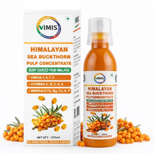 [BRSRGBATPIGQIADK] Himalayan Sea Buckthorn Pulp Concentrate 350 ml | Rich in Omega 3, 6, 7 & 9 | Natural Source of Vitamins & Minerals | Supports Overall Wellness.