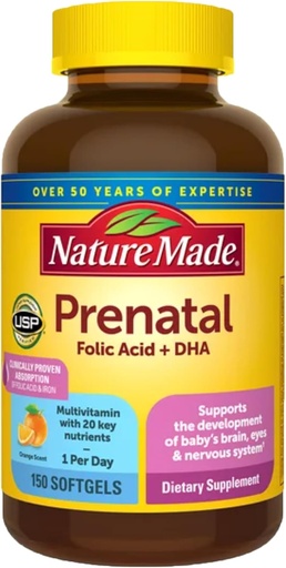 [BRSWGGI7BYCBSGTX] Nature Made Prenatal + DHA 200 mg Softgels (.150 Count)