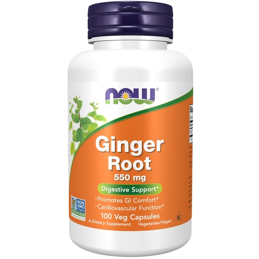 [BRSWIY3QB4NQ2ELK] NOW Foods Ginger Root, 550 mg, 100 Veg Capsules