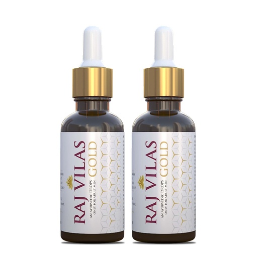 [BRSRY2YFOB6WGALB] Rajvilas Gold Drops for Men | Ayurvedic Herbal Wellness Drops | Daily Vitality and Energy Support | Liquid Herbal Formula | Pack of 2 * 30 ml