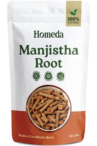 [BRSWGEAYAUGW2D35] Shudh Online Manjistha Root, Majith Organic, Indian Madder (50 Grams) - Eating, Skin whitening, Face, Hair - Manjishtha, Manjishta, Manjishta, Manjista
