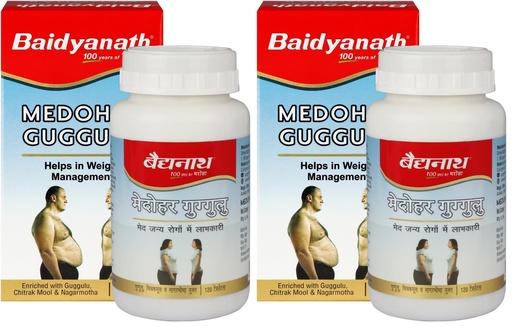 [BRSREZY6CUPAEFDA] BAIDYANATH AYURVED Medohar Guggulu Tablets, Enriched with Guggulu, Chitrakmool and Nagarmotha- 120 Tab (Pack of 2)