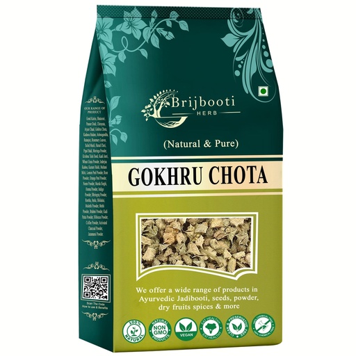 [BRSWGGAPAUJQODI2] Brijbooti Gokhru Chota 200 gram - Tribulus Terrestris Seeds - Small Caltrops - Pure & Natural