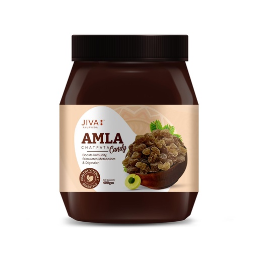 [BRSWYEIRAUDRYFDF] Jiva Amla Chatpata Candy 400gm | Rich In Dietary Fibres & Vitamin C, Boosts Immunity, Supports Healthy Digestion (Pack Of 1)
