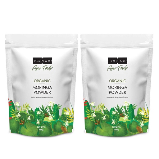 [BRSREGDYCQIQYETP] Kapiva Certified Organic Moringa Powder 200g (Pack of 2) | From Pure Drumstick Leaves | Gives Natural Energy & Nutrients