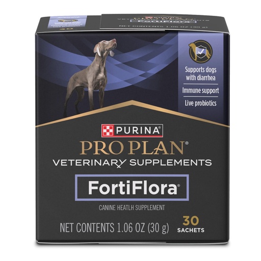 [BRSWIY37OZ4RUF32] Purina Pro Plan Veterinary Supplements FortiFlora Daily Probiotics for Dogs, Helps Digestive Gut Health and Diarrhea - 30 ct. Box