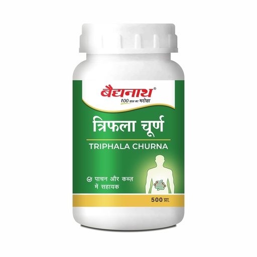 [BRSRGGQHCQIWYADG] Baidyanath Ayurved Triphala Churna 500g | Supports Healthy Digestive Tract, Helpful in Bowel Wellness, Acidity & Gas Relief