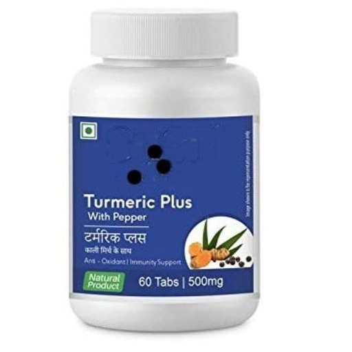 [BRSRYYD2BUMR4HQV] Sri Sri Turmeric Plus,60 Tabs 500mg- Pack 2 (Ayurveda-99)