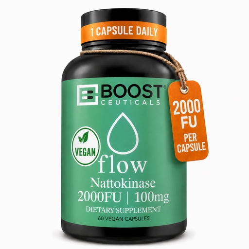 [BRSROYD2AQIA2ALP] Nattokinase 2000 FU Fibrinolytinc Enzyme - Systemic Enzyme & Natto Extract Support - 100 Vegan Non GMO Capsules | No K2 No Fillers | Blood Thinner & Blood Flow Support | BoostCeuticals