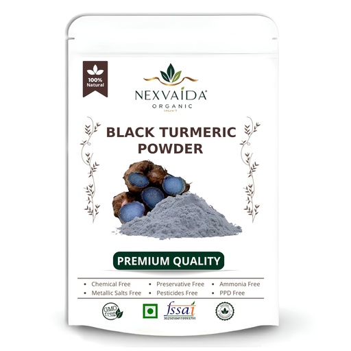 [BRSRGCYQBUCG22DL] Black Turmeric Powder - 100 gm | (Kali Haldi) - 100% Pure & Natural, Raw Herbal Powder, Chemical-Free, Finely Ground, for Ayurvedic & Spiritual Use