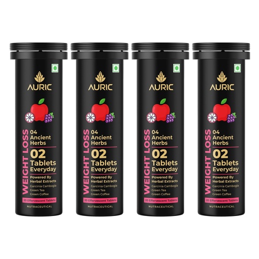 [BRSRMYAFDENBQC37] Auric Get Slim Effervescent | 80 Tablets Power of Green Coffee, Green Tea, Grape Seed & Garcinia Cambogia | For Men & Women