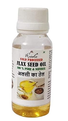 [BRSRAHQHBAGQ23I2] Cold Pressed Flaxseed, Alsi Ka Tel Tisi Oil Rich in Omega 3-6-9 Weight Loss Fiber Rich Health Care - Fish Oil (50 ml, Pack of 1)