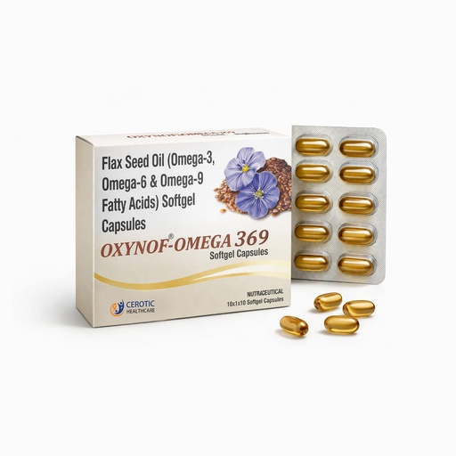 [BRSRGBIDPIOWE33G] Omega 3 6 9 Softgel Capsules with Flaxseed Oil | Plant-Based Omega Fatty Acids for Heart Brain Skin & Hair Support | Nutraceutical Supplement for Daily Wellness | 3x10 Softgels | 30 Days Supply