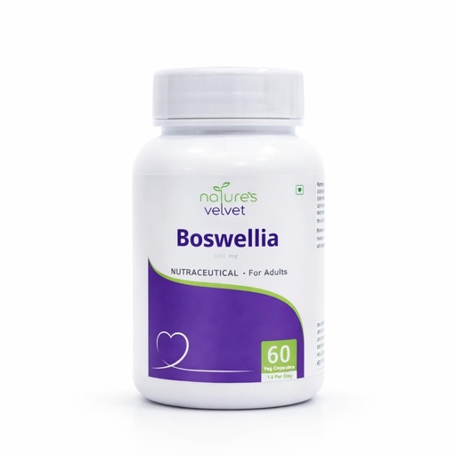 [BRSWECAQOYMQAAAU] Natures Velvet Lifecare Boswellia Serrata Pure Extract 500 mg, 60 Veggie Capsules - Pack of 1