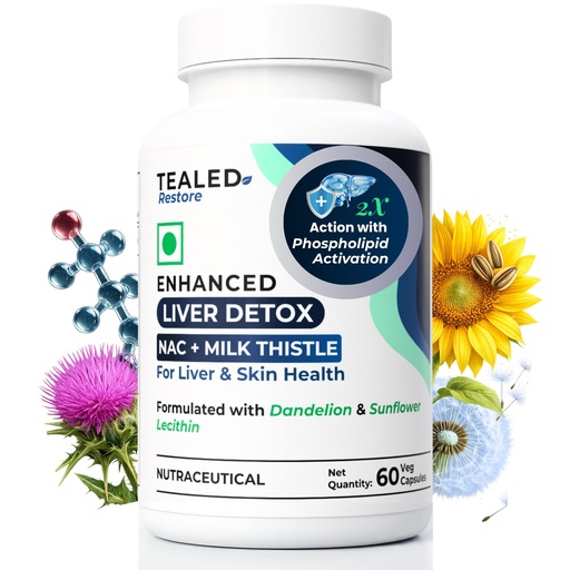 [BRSRGHQZAEGWMELV] Liver Detox Supplement 30:1 Milk Thistle (80% Silymarin) + 900mg NAC