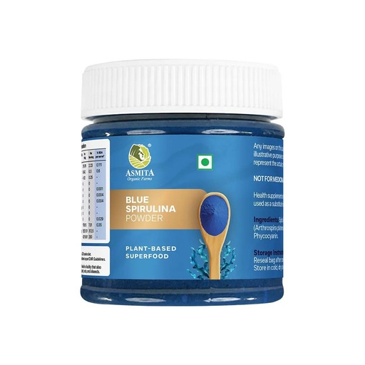 [BRSRYZI3DEMRYE3X] Blue Spirulina Powder 40g | 60 Servings | Naturally Blue from Algae | Phycocyanin Extract | Natural Food Colouring | Rich in Amino Acids & Antioxidants | Non-GMO Vegan Superfood