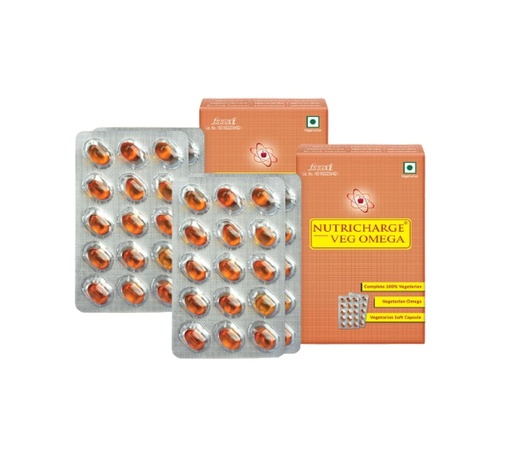 [BRSRYGQBBABWMFI3] Veg Omega Vegetarian Omega Soft Capsules | Daily Nutritional Supplement | 30 Vegetarian Soft Capsules Each | Pack of 2 | Total 60 Capsules
