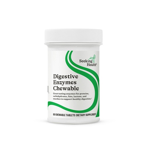 [BRSROHQLCMDRADT3] Seeking Health Digestive Enzymes Chewable, Vegan and Vegetarian Enzymatic Supplement to Support Healthy Digestion and Digestive Comfort with Amylase, Protease, and Lipase (60 Tablets)