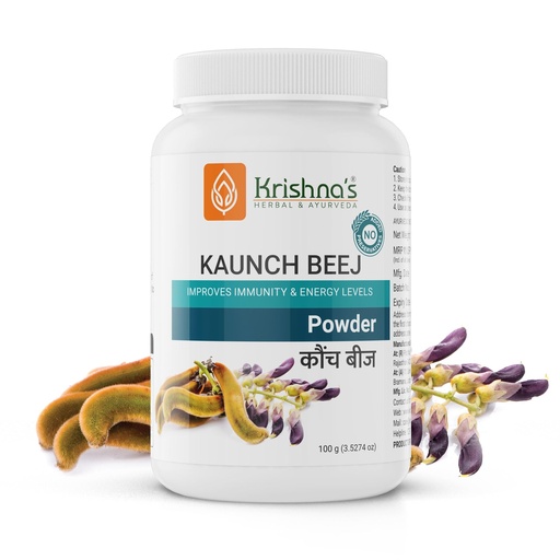 [BRSWGCT7AUBBUEY6] Krishna's Kaunch Beej (Mucuna pruriens) Powder - 100 g | 100% Natural Kaunch seeds | Boosts Vigour & Vitality
