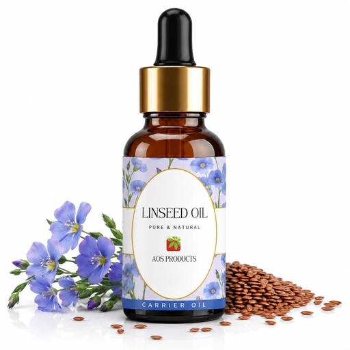 [BRSROAINBANGAF33] AOS Products Linseed Oil | Pure & Natural Oil | Cold Pressed | Hair Care, Skin Care & DIY Beauty | 100 ml