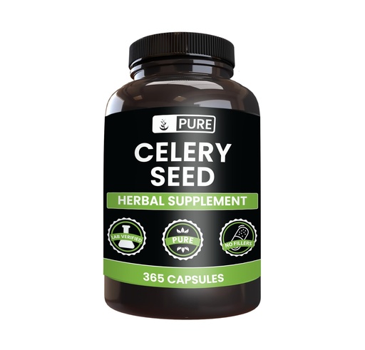 [BRSWGAAZOECQMALH] Pure Original Ingredients Celery Seed (365 Capsules) No Magnesium Or Rice Fillers, Always Pure, Lab Verified