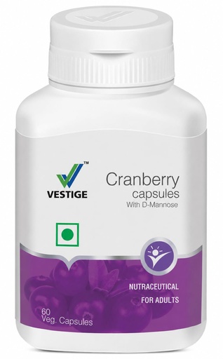 [BRSRYFD6OR4A2CI4] Vestige Cranberry Capsules with D-Mannose, 60 Veg. Capsules