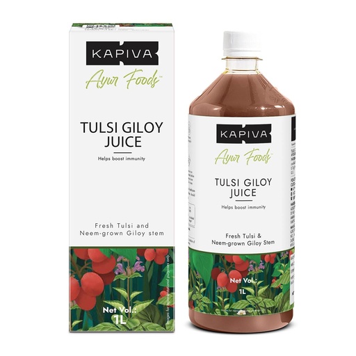 [BRSWKHYYAZ4WE3T7] Kapiva Wild Tulsi Giloy Juice 1L | Ayurvedic Juice from Fresh Tulsi & Giloy Plant | Immune & Daily Wellness Support