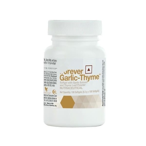 [BRSRGBI3BUPGYGTJ] Garlic-Thyme Nutraceutical Softgel with Garlic Extract and Thyme Leaf Powder, 100 Softgels