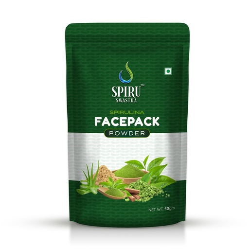 [BRSREH35OACQMDLD] Spirulina Face Pack Powder – Natural Skin Brightening & Detoxifying Formula | Anti-Acne, Oil Control & Glowing Skin – 50g